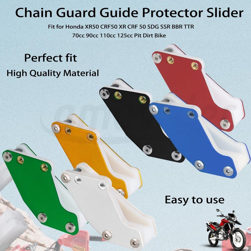 amavoler Chain Guard Guide Protector Slider Aftermarket Replacement Parts Fit for Honda XR50 CRF50 XR CRF 50 SDG SSR BBR TTR 70cc 90cc 110cc 125cc Pit Dirt Bike. (Blue) - Image 2